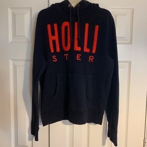 HOLLISTER California Navy Hoodie Sweatshirt L